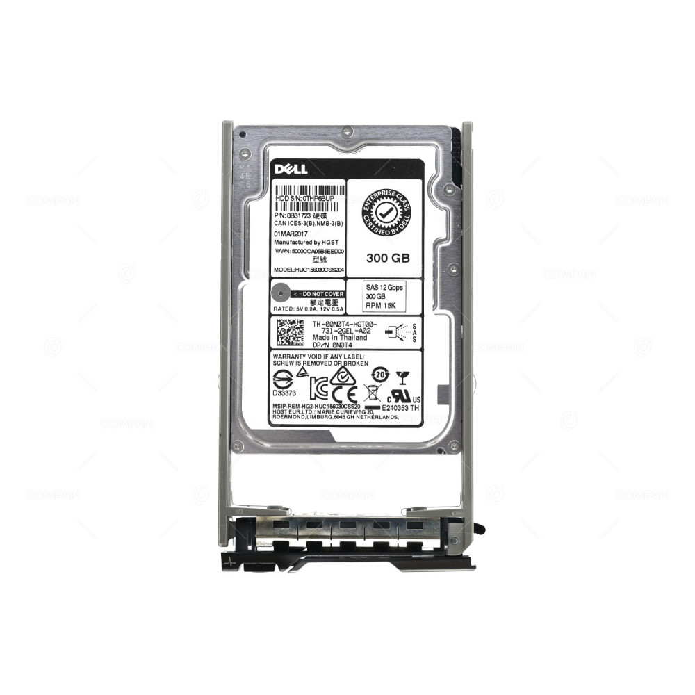 0N0T4  DELL 300GB 15K 12G SAS 2.5 SFF HARD DRIVE